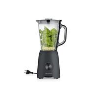 Severin Batidora de Vaso, 1,5 L, 2 niveles, función de pulso, piezas aptas para lavavajillas, potente batidora de cocina con cuchilla de acero inoxidable, 600W, negro, SM 3722