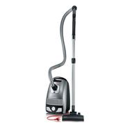 Severin Aspiradora con bolsa S'POWER BC 7045 – 750W, silenciosa, ruedas 360°, gris platino/granate