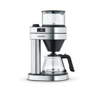 SEVERIN - Cafetera de goteo Caprice para 8 tazas, Cafetera de filtro / Cafetera americana con jarra de cristal, con pantalla LED con temporizador, Acero inoxidable cepillado / Negro matte, KA 5762