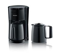 SEVERIN Cafetera de goteo con jarra adicional para hasta 16 tazas, Cafetera de filtro con 2 jarras térmicas de 8 tazas cada una, 1000W, desconexión automática, color negro, KA 9307