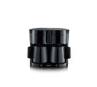 SEVERIN - Cafetera de goteo Duo hasta 16 tazas, Cafetera de filtro compacta / Cafetera americana con 2 jarras termo, Con Desconexión Automática, Negro, KA 9315