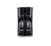 SEVERIN - Cafetera de goteo para 10 tazas, Cafetera de filtro/Cafetera americana con jarra de cristal antigoteo de 1,25, con placa calefactora y desconexión automática, Negro, KA 4320
