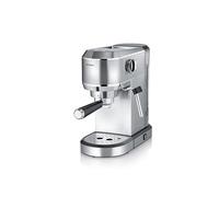 SEVERIN Máquina de café espresso «Newspresa», máquina de portafiltro, bomba ULKA con 20 bares, boquilla espumadora de leche, depósito de agua de 1 L, para una o dos tazas, acero inox 1.350 W, KA 5997