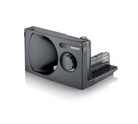 Severin Cortadora universal para pan, embutidos o queso, cortafiambres con grosor de corte ajustable de forma continua, cortadora de embutidos con protector para los dedos, color negro, AS 9595