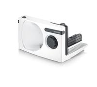 SEVERIN - Cortafiambres eléctrico con corte 0 - 15 mm, cortadora de fiambre apta para carne, pan y queso, máquina para cortar, rebanadora con protector de dedos, Blanco, 100 W, AS 3912