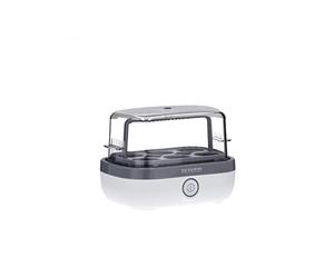 SEVERIN Cuecehuevos, 420 W, Capacidad hasta 6 Huevos, 100% libre de BPA, Blanco/Gris EK 3164