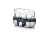 SEVERIN Cuecehuevos con Control de Tiempo de Cocción, 270 W, Capacidad de hasta 3 Huevos, Acero Inoxidable Cepillado/Negro EK 3163