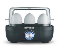 SEVERIN Cuecehuevos con Control de Tiempo de Cocción, 420 W, Capacidad de 6 Huevos, 100% libre de BPA, Negro EK 3166