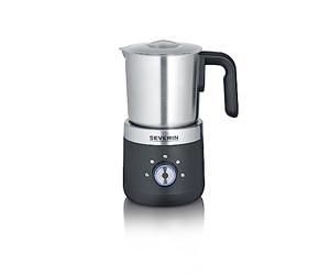 SEVERIN Espumador de Leche por Inducción, 550 W, 300 ml, también para calentar, espumar y derretir chocolate, Acero Inox Cepillado, Negro, SM 3588