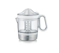 SEVERIN Exprimidor de naranjas eléctrico, exprimidor de frutas con 2 conos extraíbles y recipiente XXL de 1 L, zumo natural, 85 W, blanco, CP 3535