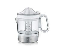 SEVERIN Exprimidor de naranjas eléctrico, exprimidor de frutas con 2 conos extraíbles y recipiente XXL de 1 L, zumo natural, 85 W, blanco, CP 3535
