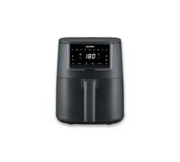 SEVERIN Freidora de aire FryLight Single, cocinado versátil, pantalla táctil, 8 programas automáticos, función de conservación del calor, 4L, revestimiento antiadherente, 1300W, negro, FR 2461