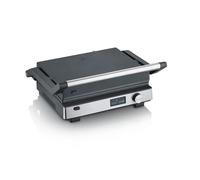 SEVERIN grill de contacto S-Joy Sevini FLEX, grill multicontacto 3 en 1, recubrimiento cerámico de óptima calidad, superficie XL, placas aptas para lavavajillas, 2000W, negro/acero inoxidable, KG 2380