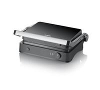 SEVERIN - Grill de contacto SEVINI Light, con placas de parrilla de cerámica extraíbles. Parilla de mesa con regularización de temperatura hasta 220, 30 x 22 cm, KG 2398