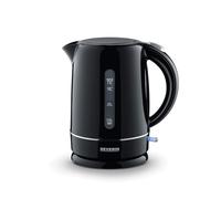 SEVERIN Hervidor de Agua, Capacidad 1.7 L, Potencia 2.200 W, Filtro para cal extraíble y lavable, Negro WK 4322