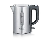 Severin Hervidor de agua de viaje WK 3647, 0,5 L, 1.100 W, 115/230 V, Acero Inox. Negro