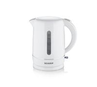 SEVERIN hervidor de agua eléctrico, 1,7 L de capacidad, con filtro antical extraíble, indicador del nivel de agua, botón de encendido/apagado e indicador luminoso, 2.200 W, blanco, KA 4325