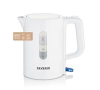 Severin Tetera de viaje WK 3462 0,5 l 115/230 V blanca con 2 vasos de plástico y 2 cucharas