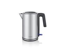 Severin Hervidor eléctrico, acero inoxidable, 1,7 l, filtro antical extraíble, luz indicadora, base 360°, apagado automático, indicador de nivel de agua, abertura XXL, fácil de limpiar, 2400W, WK 3449