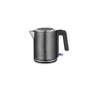 Severin Hervidor eléctrico con ebullición rápida y filtro antical, capacidad 1 litro, manejo con una sola mano, tetera con base de 360°, acero inox oscuro, negro, acero inoxidable, 2400 W, WK 9342