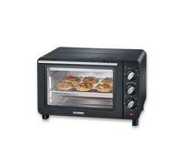 SEVERIN - Horno tostador de 1200 W, temperatura entre 100 y 230 °C, 14 Litros, temporizador, grill y rejilla para hornear, Color Negro TO 2042
