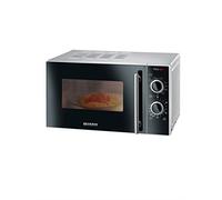 SEVERIN Microondas con grill 2 en 1 de 700 W, horno microondas con 9 niveles de potencia, microondas potente con rejilla y plato giratorio, plateado/negro, MW 7875