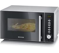 SEVERIN Microondas con grill y convección 3 en 1, horno microondas con 10 niveles de potencia, microondas digital multifunción con plato giratorio y 2 rejillas, negro, MW 7865