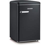 SEVERIN - Mini-Frigorífico Retro, 3*, 108 L (95/13), 37 dB (clase de emisión de ruido C), Iluminación LED, 110 (kWh/año, Tiempo de almacenaje en caso de fallo eléctrico 11 horas, Negro, RKS 8832