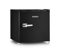 Severin mini frigorífico y congelador retro, nevera pequeña o mini congelador con regulación flexible de la temperatura, ideal para espacios pequeños, 31 litros, negro, gb 8880 49.6 cm