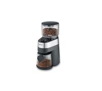 SEVERIN Molino de café eléctrico, discos de acero inoxidable que conserva el aroma, dosificación regulable, grado de molido regulable 30 niveles, depósito extraíble, 140 W, acero inoxidable, KM 3880