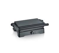 SEVERIN MultiGrill XL, revestimiento cerámico, gran superficie de cocinado, placas sin PFAS, cocción con poca grasa, hamburguesas, paninis, grill eléctrico de interior, 1800 W, negro, KG 2391