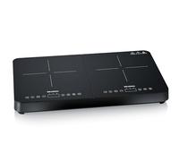 Severin Placa inducción doble, 3400 W, Ø 22 cm, pantalla táctil, ajuste de temperatura y niveles de potencia, superficie de cristal mate para reducir las huellas dactilares y los arañazos. DK 1028