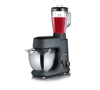 Severin Procesador de alimentos con accesorio para licuadora, 4 litros, 500 W, negro mate