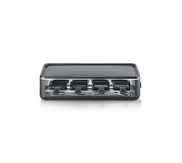 Severin Raclette grill RG 2365 con 8 sartenes, antiadherente, función click-stow, 1300 W Negro