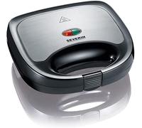 SEVERIN - Sandwichera de 600 W. Placas con revestimiento antiadherente, Negro/Acero Inoxidable, SA 2969