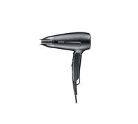 Severin Secador de pelo de viaje, compacto y potente, mango plegable, flexibilidad gracias al doble voltaje, botón de aire frío, idóneo para viajar, 1600 W, negro, HT 0159