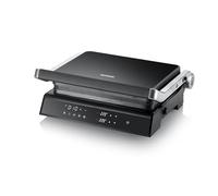 SEVERIN SEVINI 5 en 1 Grill de Contacto y parrilla 1800W Cocina Saludable para Carne, Pescado y Verduras, Placas Antiadherentes, Temperatura Ajustable hasta 230º y Función de Mantener Caliente KG 2399