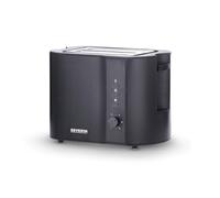 SEVERIN - Tostadora Automática, 800 W, Tostador de pan con 2 Ranuras, Incluye soporte para tostar panecillos, Carcasa de toque frio, Espacio guarda cable, Color Negro AT 9552