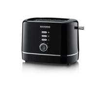 SEVERIN Tostadora Automática, 850 W, Tostador de pan con 2 Ranuras Cortas, Carcasa de toque frio, Espacio para guardar el cable, Color Negro AT 4321