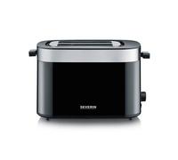 Severin - tostadora automática de 800 w con ranuras grandes con ancho regulable, calentador para panecillos integrado, acero inoxidable cepillado / negro, at 9264