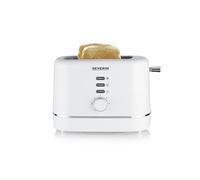 SEVERIN tostadora automática, para 2 rebanadas, accesorio para panecillos, funciones para recalentar y descongelar, grado de tostado ajustable, desconexión automática, 850 W, blanco, KA 4324