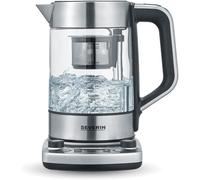 Severin WK 3422 Hervidor de Agua y Té con Ajuste de Temperatura 1.7L 3000W Cristal/ Acero Inoxidable