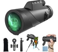 Severnier Telescopio Monocular, HD Monocular 12 x 50, Prisma BAK-4 de Alta Potencia y FMC monoculares, monocular, para observación de Aves, Caza, Viajes, conciertos (Negro Pro)