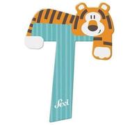 Sevi 83020 Letra de madera de animales T Tiger aprox. 10 cm, letras para puerta de habitación infantil, ABC, juguete educativo de madera, juguete educativo para niños a partir de 3 años, letra
