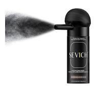 SEVICH Fibras capilares con aplicador en aerosol - fibras de pelo de aspecto natural para hombres y mujeres, plenitud instantánea, resistente al viento y al agua, fácil de lavar, 25 g, color negro