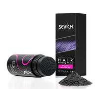 Sevich Fibras capilares unisex - 5 segundos disimula la caída del cabello, reconstruye el cabello, fibras naturales de queratina para el cabello debilitado, 25g - Negro