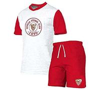 Sevilla CF Pijama Verano 2019 SFC Conjuntos, Multicolor Blanco/Rojo, años (Tamaño del Fabricante: 14) para Niños