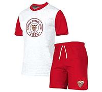 Sevilla CF Pijama Verano 2019 SFC Conjuntos, Multicolor Blanco/Rojo, X-Large (Tamaño del fabricante: XL) para Hombre