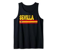 Sevilla Ciudad España Vintage Estética Vacaciones de Verano Camiseta sin Mangas