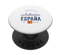 Sevilla España Banderas Souvenirs Desde Sevilla España Bandera PopSockets PopGrip Adhesivo